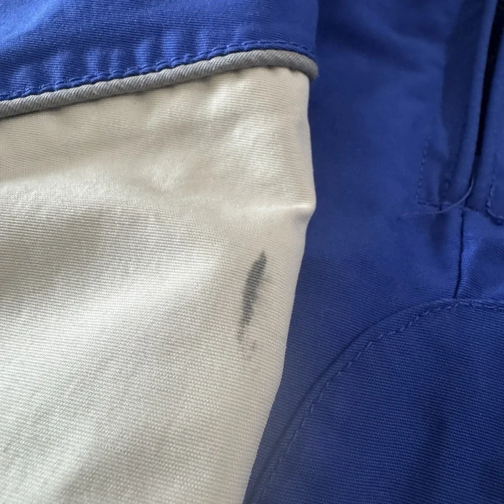 Vintage‎ North Face Jacket Mens L Blue White Hyvent Full Zip Outdoor Shell 90s